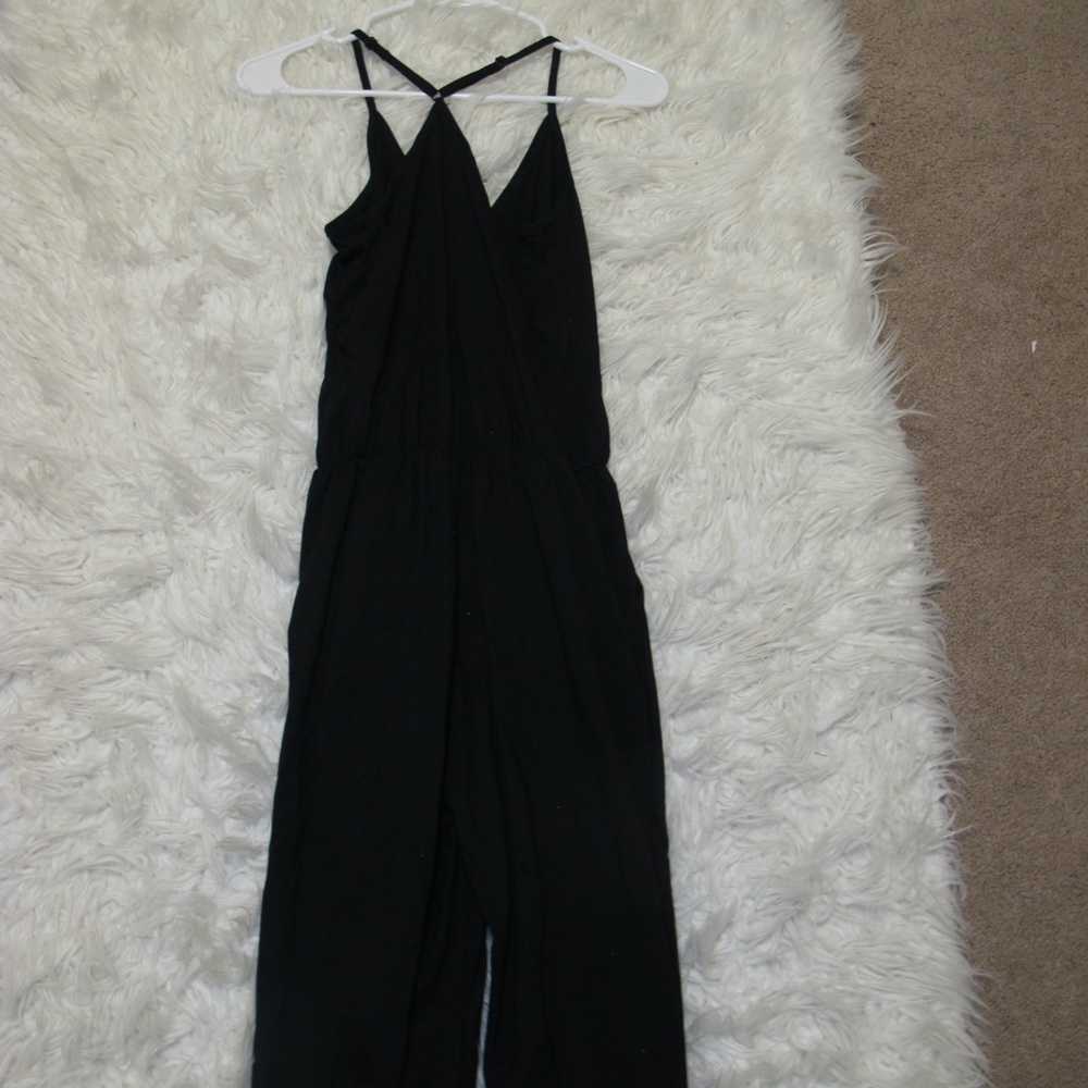 Ecowish Women's V-Neck Spaghetti Strap Drawstring Waisted long Romper NWOT - Picture 5 of 5